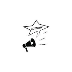 Megaphone icon template