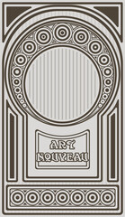 Art Nouveau greeting card, vector illustration	