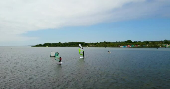 Jastarnia beach. Kitesurfing and windsurfing.