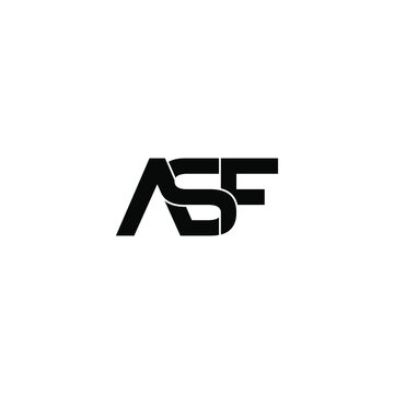 asf letter original monogram logo design