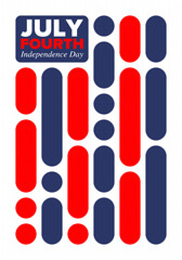 Independence Day in United States of America. The Fourth of July. Happy national holiday, celebrated annual in July 4. American flag. Country freedom day. Patriotic event design. Vector poster