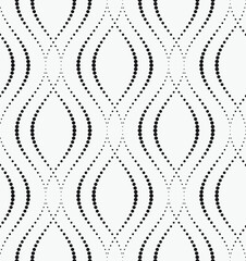   Vector seamless pattern. Stylish texture with wavy lines from different circles.