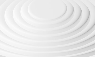 Fototapeta na wymiar Ideal white circles. Abstract geometry background image. Minimal geometric 3D rendering.