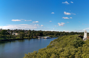 Fototapeta na wymiar Beautiful view of a river, Parramatta river, Rydalmere, New South Wales, Australia