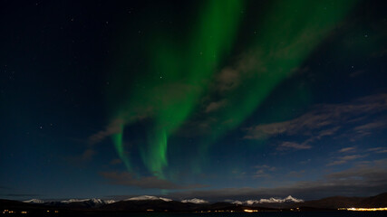 Polarlichter (aurora borealis) &uuml;ber Troms&ouml;, Finnmark, Norwegen