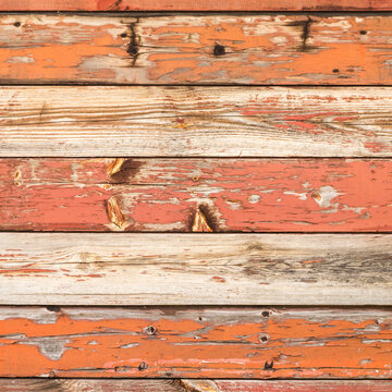 Weathered Orange Wood Background