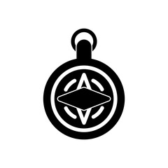 compass icon isolated on white background. vector illustration in glyph style. EPS 10