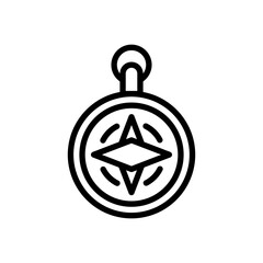 compass icon isolated on white background. vector illustration in line style. EPS 10