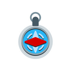 compass icon isolated on white background. vector illustration in flat style. EPS 10