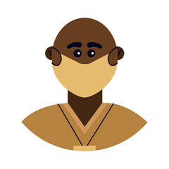 Face of Doctor in mask. Medical illustration