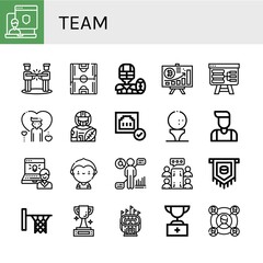 Set of team icons