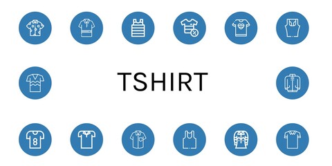 tshirt icon set
