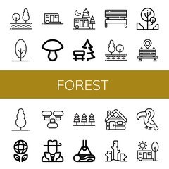 forest icon set