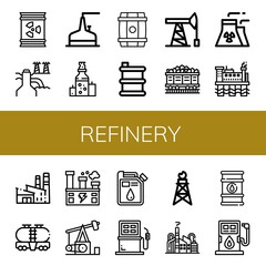 refinery simple icons set