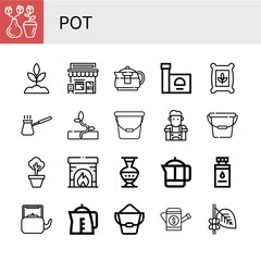 Set of pot icons