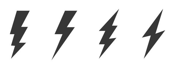 Set Lightning. Vector illustration