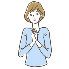 Woman pose hand drawn vector illustration