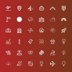 Editable 36 sky icons for web and mobile