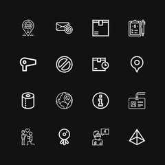 Editable 16 mark icons for web and mobile
