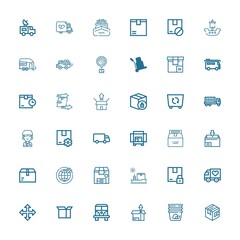 Editable 36 delivering icons for web and mobile