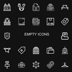 Editable 22 empty icons for web and mobile