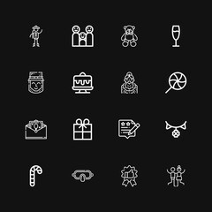 Editable 16 happy icons for web and mobile