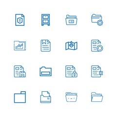 Editable 16 archive icons for web and mobile
