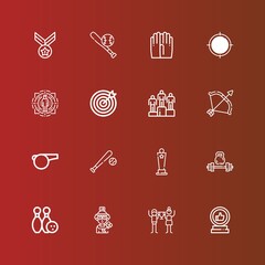 Editable 16 competition icons for web and mobile