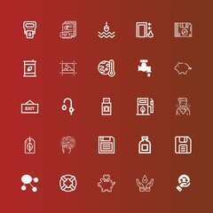 Editable 25 save icons for web and mobile