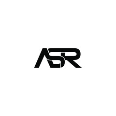 asr letter original monogram logo design