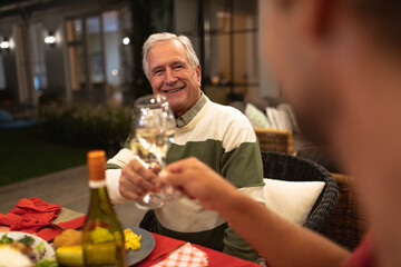 Multi-generation Caucasian family during a dinner 