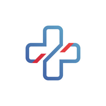 Plus medical logo vector
