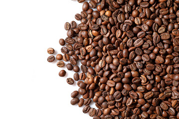 Coffee beans isolated on white background