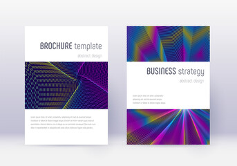 Minimalistic cover design template set. Rainbow ab