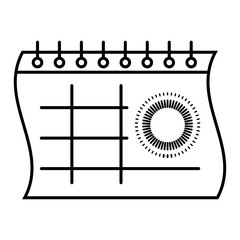 Calendar flat vector icon illustration