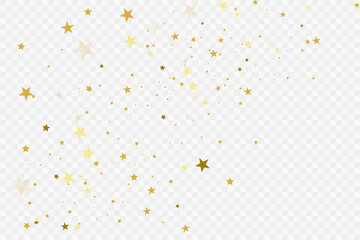 Confetti cover from gold stars.