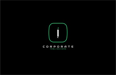 I Letter Futuristic Modern Logo Design Template