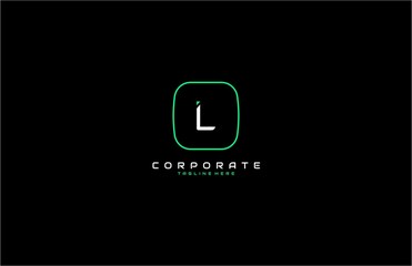 L Letter Futuristic Modern Logo Design Template