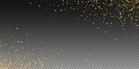 Gold stars luxury sparkling confetti. Scattered sm