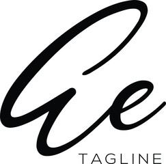 EE Letter Initial Logo Design, Vector Template