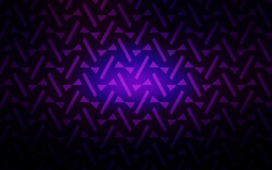Dark Purple, Pink vector layout with lines, triangles. Triangles on abstract background with colorful gradient. Modern template for landing page.