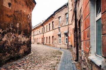 Street view of downtown in Vilnius city, Lithuanian