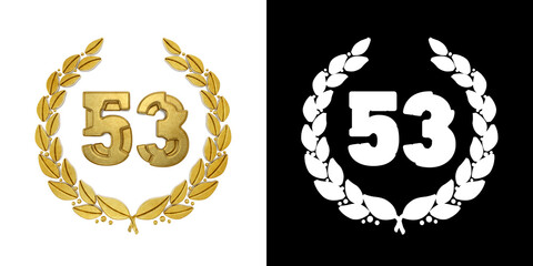 Gold number fifty-three years celebration