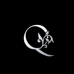 Monogram Initial Letter Q Luxury Logo Icon, Vintage Q Letter Logo Design Template