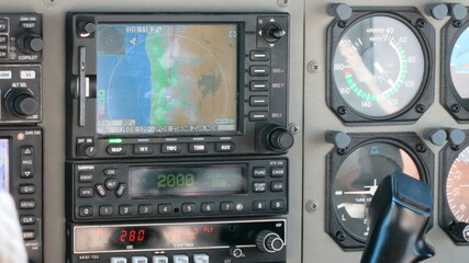 Detailaufnahme von Cockpitinstrumente einer Cessna Grand Caravan (Cessna 208 Caravan)