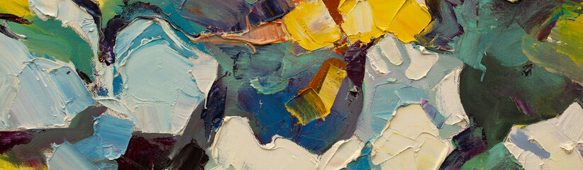Oil painting, abstract drawing, handmade © vadim_fl