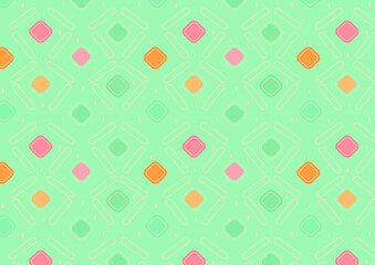 summer geometric green pattern, pastel shades collection