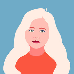 Portrait of a girl. Avatar for social networks