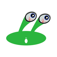 bulging eyes vector design isolated white