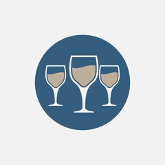 Drink icon vector, Wine glass icon